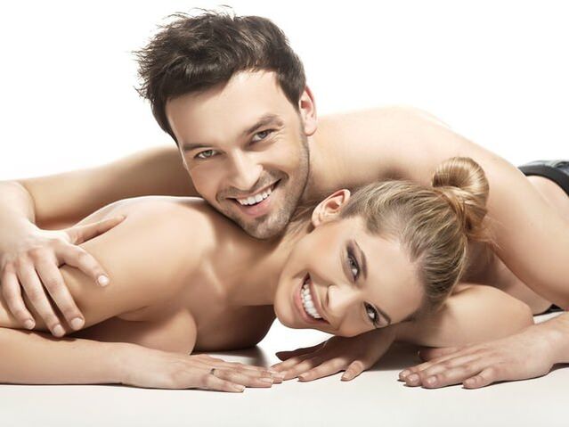 woman and man who increased potency with products