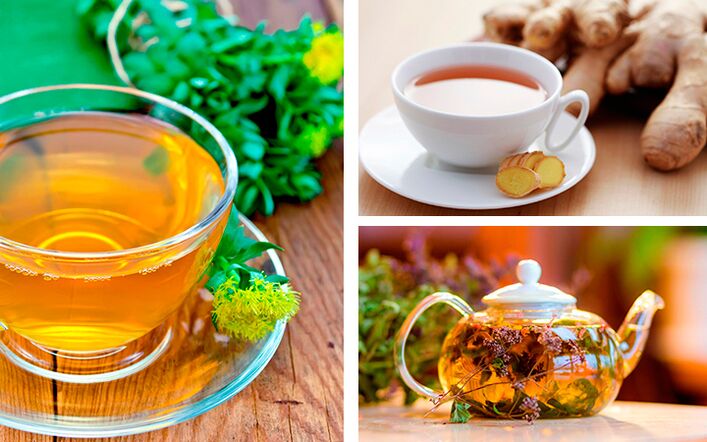 Aromatic teas with rhodiola, ginger and thyme, which increase male sexual potency